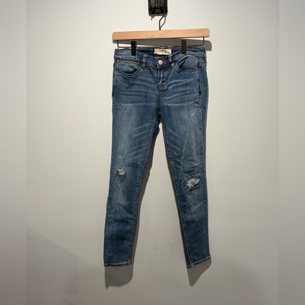 Dittos Distressed Denim Blue Skinny Jeans 26